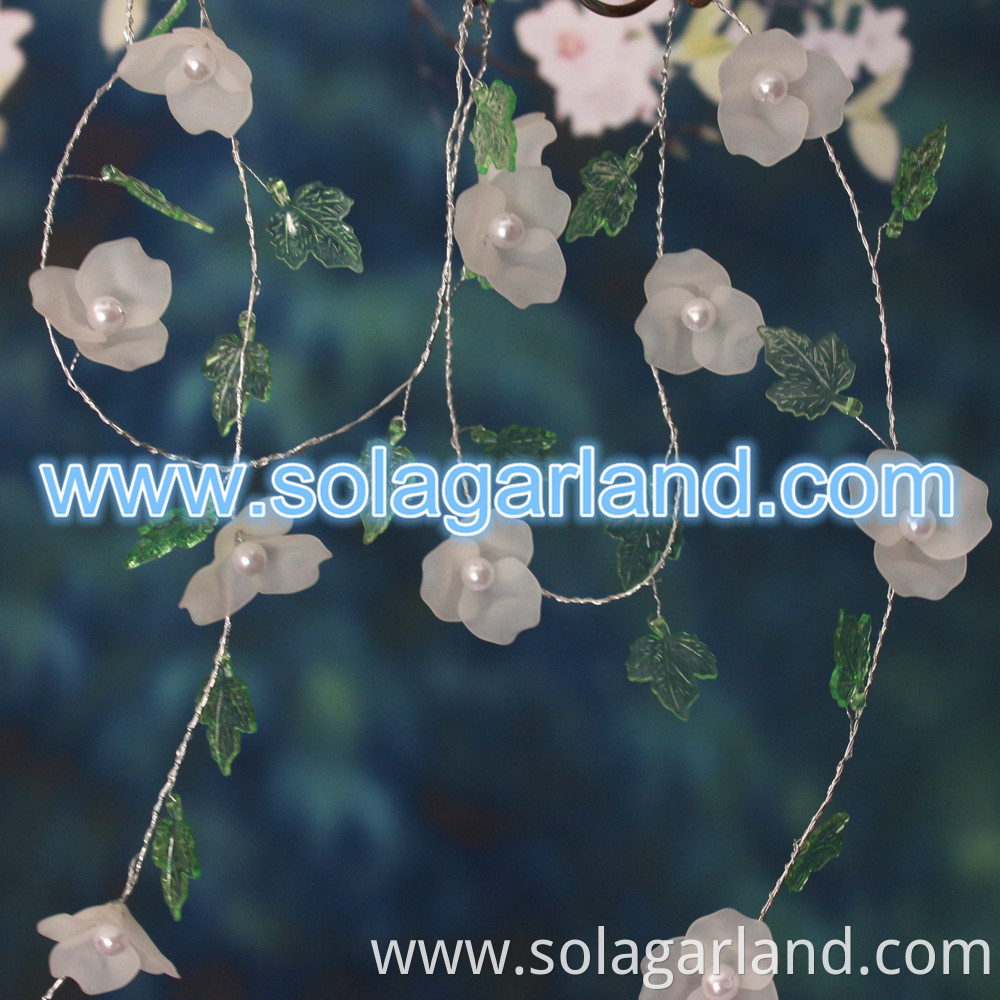 Acrylic Flower Beaded Garland Rope Tree Branches